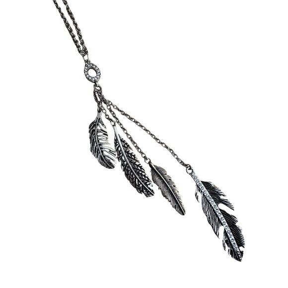 Feather Fringe Necklace - Picture 1 of 6